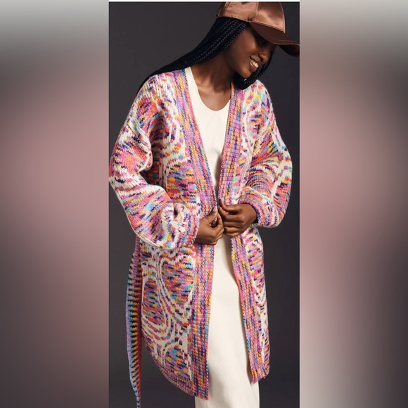 Farm Rio- Rainbow Wild Hearts Cardigan- Size S - Picture 3 of 11